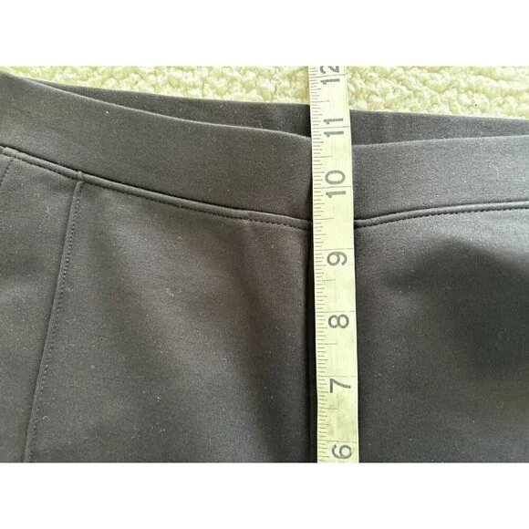 Madewell Knit Kick Flare Ponte Pants Women High Rise Stretch Black Pull On Sz M - Picture 11 of 15